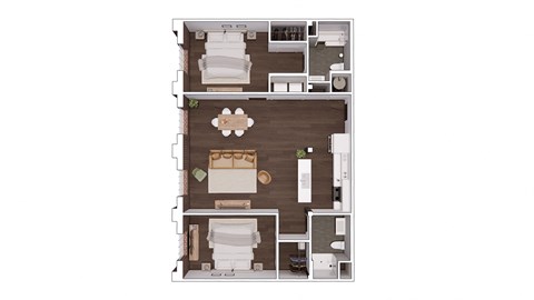D2.5 Floor Plan at The Mill at Prattville, Prattville, Alabama